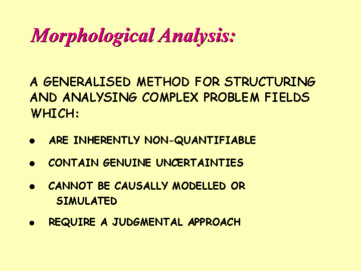 General morphological analysis
